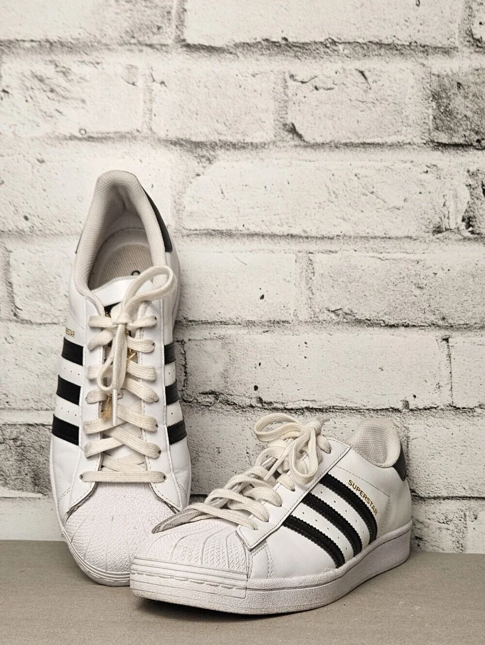 Adidas Superstar White Black Shell Toe Sneakers Mens 10.5